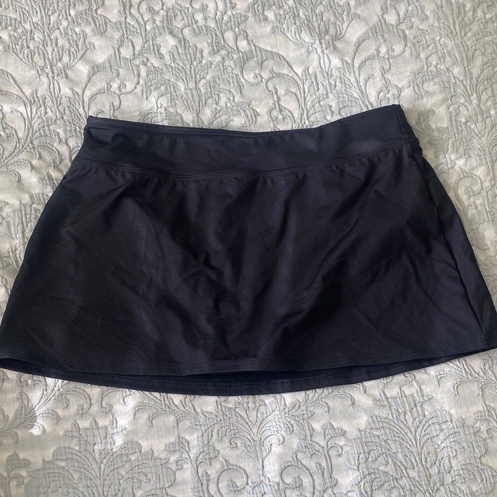 Lands' End Women's Black Swim Skirt